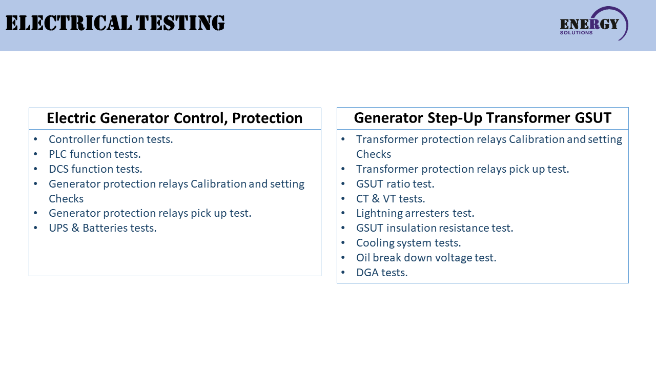 Electrical Testing Capability
